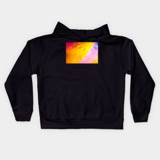 Abstract - Oil and Water on a Coloured background Kids Hoodie